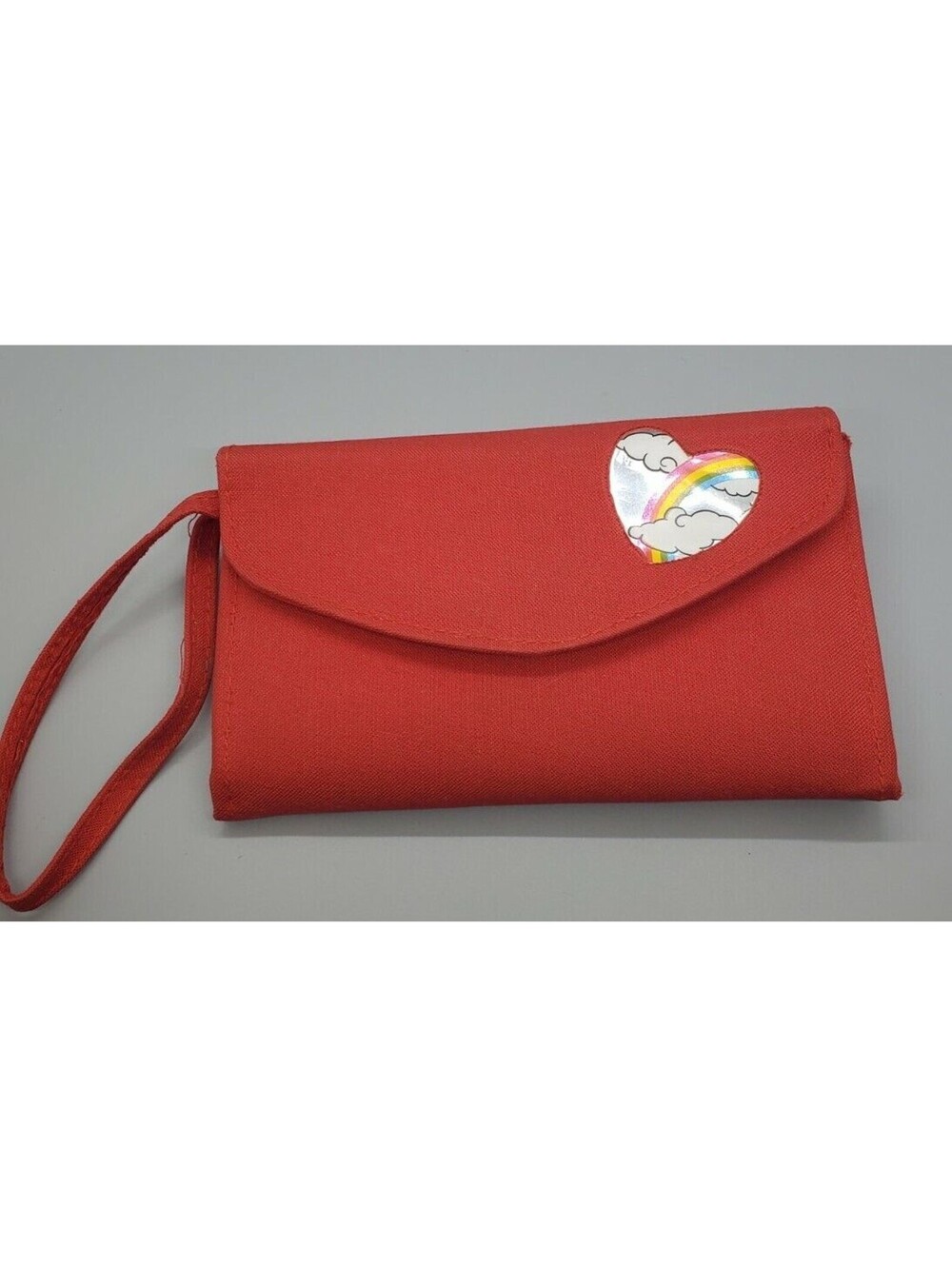 Purse Mates Vintage Red Over The Rainbow Wallet Checkbook Phone Index New
